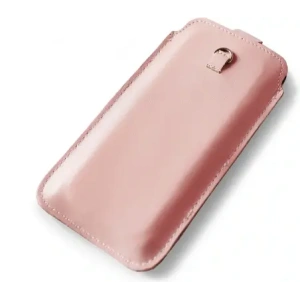 Buy LURESKO NEW ASTER XXXL universal leather case with a loop for a strap for phones 6.5' - 6.9' (pink with white thread) - LUR107 - {ean13} - Home Screen Store Europe