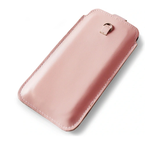 Buy LURESKO NEW ASTER XXXL universal leather case with a loop for a strap for phones 6.5' - 6.9' (pink with white thread) - LUR107 - {ean13} - Home Screen Store Europe