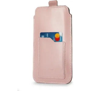 Buy LURESKO NEW ASTER XXXL universal leather case with a loop for a strap for phones 6.5' - 6.9' (pink with white thread) - LUR107 - {ean13} - Home Screen Store Europe