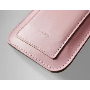 Buy LURESKO NEW ASTER XXXL universal leather case with a loop for a strap for phones 6.5' - 6.9' (pink with white thread) - LUR107 - {ean13} - Home Screen Store Europe