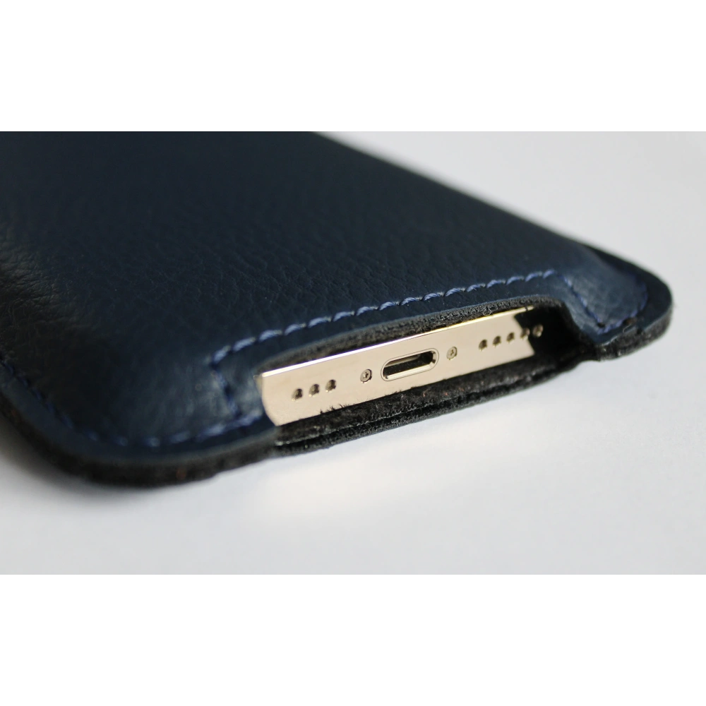 Skórzana wsuwka LURESKO LILNER XXXL na telefon ECO (niebieski)