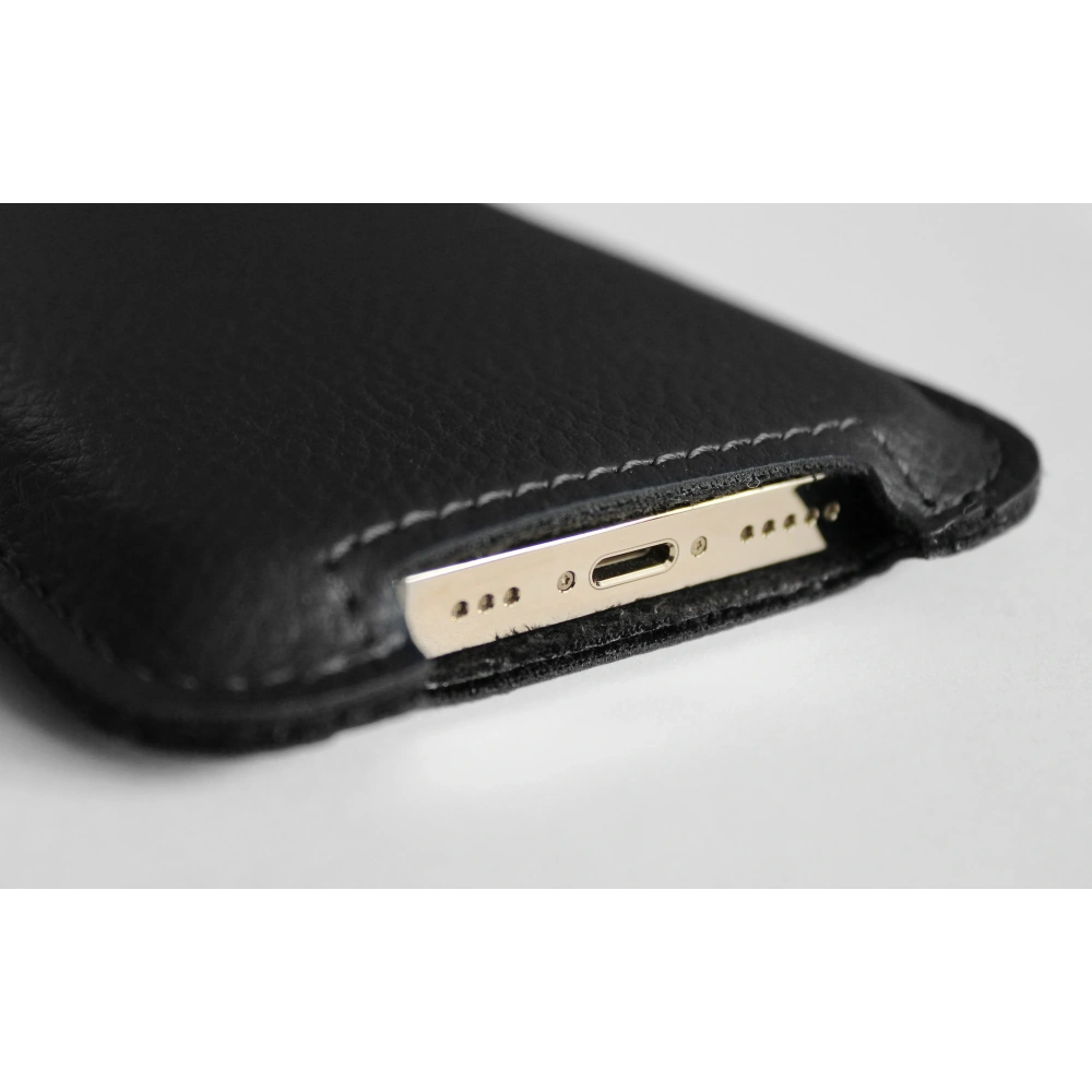 Skórzana wsuwka LURESKO LILNER XXL na telefon ECO (czarny)