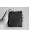Kup LURESKO FLIP SLEEVE M kožený ochranný obal pro Samsung Galaxy Z Flip 3/4/5/6 Motorola Razr 50 / 40 Ultra Huawei Pocket (černý hladký černý nit) - LUR114 - {ean13} - Sklep Home Screen