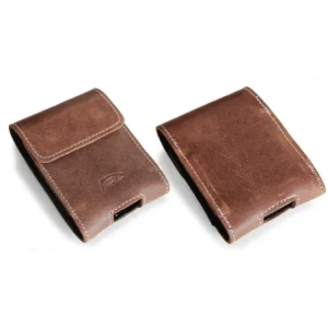 Kup LURESKO FLIP SLEEVE M Leder-Schutzhülle für Samsung Galaxy Z Flip 3/4/5/6 Motorola Razr 50 / 40 Ultra Huawei Pocket (vintage braun mit weißem Faden) - LUR115 - {ean13} - Sklep Home Screen