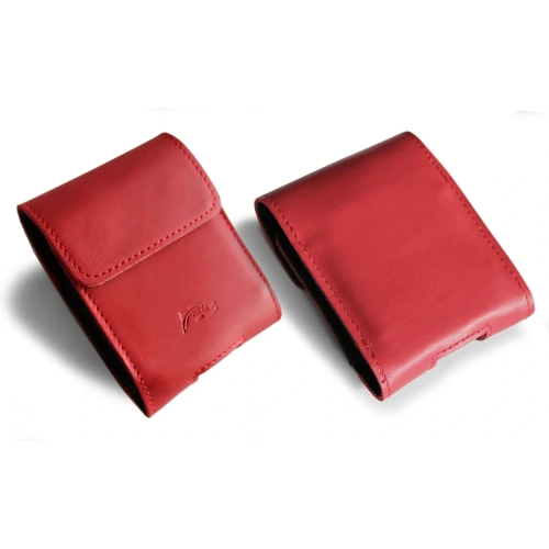 Buy LURESKO FLIP SLEEVE M leather protective case for Samsung Galaxy Z Flip 3/4/5/6 Motorola Razr 50 / 40 Ultra Huawei Pocket (red smooth red thread) - LUR116 - {ean13} - Home Screen Store Europe