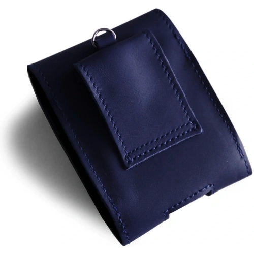 Buy LURESKO HECTOR FLIP M leather neck case / belt case / loop case for Flip models (smooth navy blue with navy thread) - LUR117 - {ean13} - Home Screen Store Europe