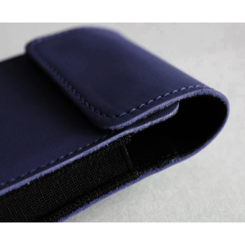 Buy LURESKO HECTOR FLIP M leather neck case / belt case / loop case for Flip models (smooth navy blue with navy thread) - LUR117 - {ean13} - Home Screen Store Europe