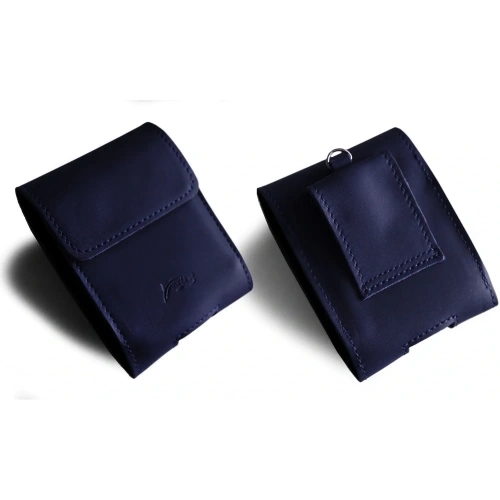Buy LURESKO HECTOR FLIP M leather neck case / belt case / loop case for Flip models (smooth navy blue with navy thread) - LUR117 - {ean13} - Home Screen Store Europe