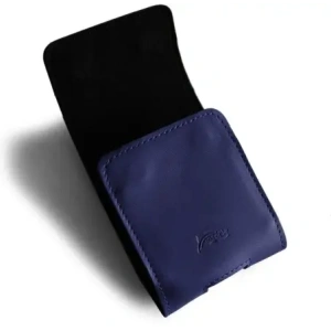 Buy LURESKO HECTOR FLIP M leather neck case / belt case / loop case for Flip models (smooth navy blue with navy thread) - LUR117 - {ean13} - Home Screen Store Europe