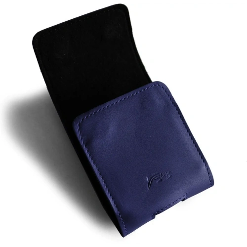 Buy LURESKO HECTOR FLIP M leather neck case / belt case / loop case for Flip models (smooth navy blue with navy thread) - LUR117 - {ean13} - Home Screen Store Europe