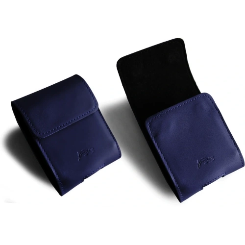 Buy LURESKO HECTOR FLIP M leather neck case / belt case / loop case for Flip models (smooth navy blue with navy thread) - LUR117 - {ean13} - Home Screen Store Europe