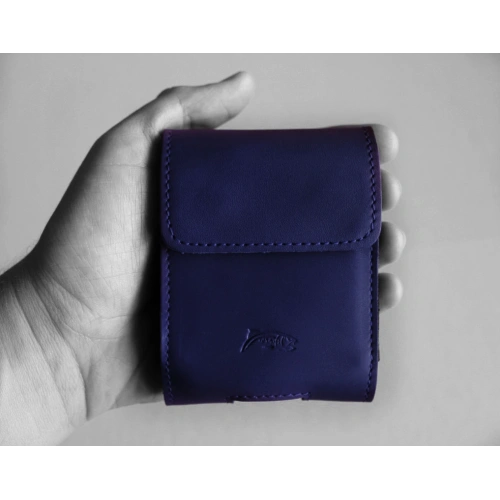 Buy LURESKO HECTOR FLIP M leather neck case / belt case / loop case for Flip models (smooth navy blue with navy thread) - LUR117 - {ean13} - Home Screen Store Europe
