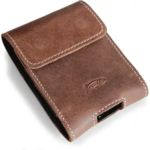 Buy LURESKO HECTOR FLIP M leather neck/pocket/belt loop case for Flip models (vintage brown with white thread) - LUR118 - {ean13} - Home Screen Store Europe