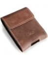 Buy LURESKO HECTOR FLIP M leather neck/pocket/belt loop case for Flip models (vintage brown with white thread) - LUR118 - {ean13} - Home Screen Store Europe