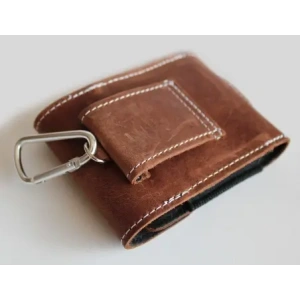 Buy LURESKO HECTOR FLIP M leather neck/pocket/belt loop case for Flip models (vintage brown with white thread) - LUR118 - {ean13} - Home Screen Store Europe