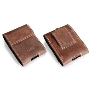 Kup LURESKO HECTOR FLIP M Lederhülle für Hals/Tasche/Gürtel für Flip-Modelle (vintage braun mit weißem Faden) - LUR118 - {ean13} - Sklep Home Screen