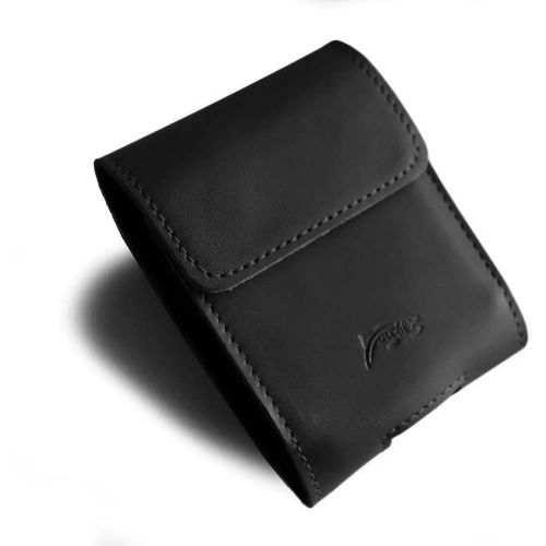 Buy LURESKO HECTOR FLIP M leather neck / belt / loop case for Flip models (black smooth with black thread) - LUR119 - {ean13} - Home Screen Store Europe