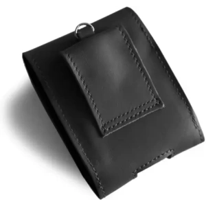 Buy LURESKO HECTOR FLIP M leather neck / belt / loop case for Flip models (black smooth with black thread) - LUR119 - {ean13} - Home Screen Store Europe