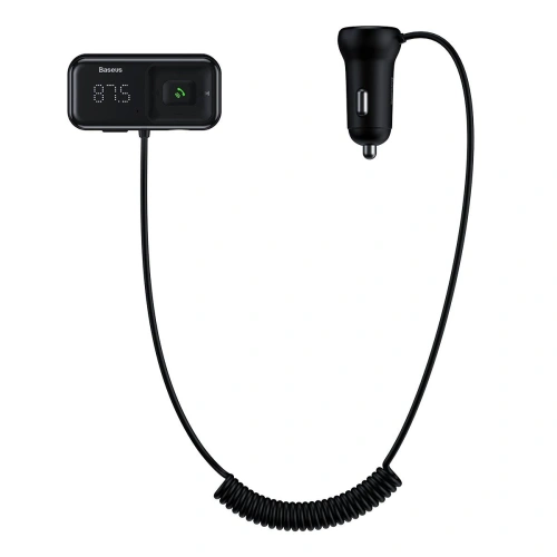 Kup Transmitter FM Baseus T typed S-16, AUX, Bluetooth 5.0, 2x USB, microSD, 3A (černý) - BSU1454BLK - {ean13} - Sklep Home Screen