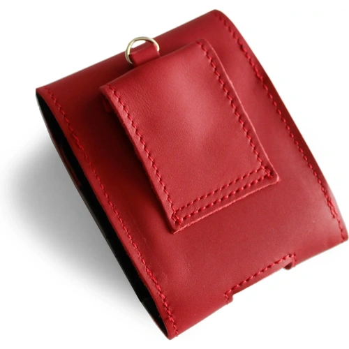Buy LURESKO HECTOR FLIP M leather neck/pouch/belt loop case for Flip models (red smooth with red thread) - LUR120 - {ean13} - Home Screen Store Europe