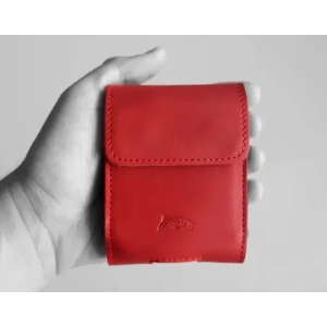 Buy LURESKO HECTOR FLIP M leather neck/pouch/belt loop case for Flip models (red smooth with red thread) - LUR120 - {ean13} - Home Screen Store Europe