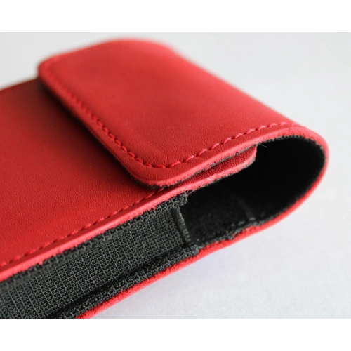 Buy LURESKO HECTOR FLIP M leather neck/pouch/belt loop case for Flip models (red smooth with red thread) - LUR120 - {ean13} - Home Screen Store Europe