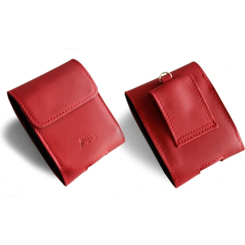 Buy LURESKO HECTOR FLIP M leather neck/pouch/belt loop case for Flip models (red smooth with red thread) - LUR120 - {ean13} - Home Screen Store Europe