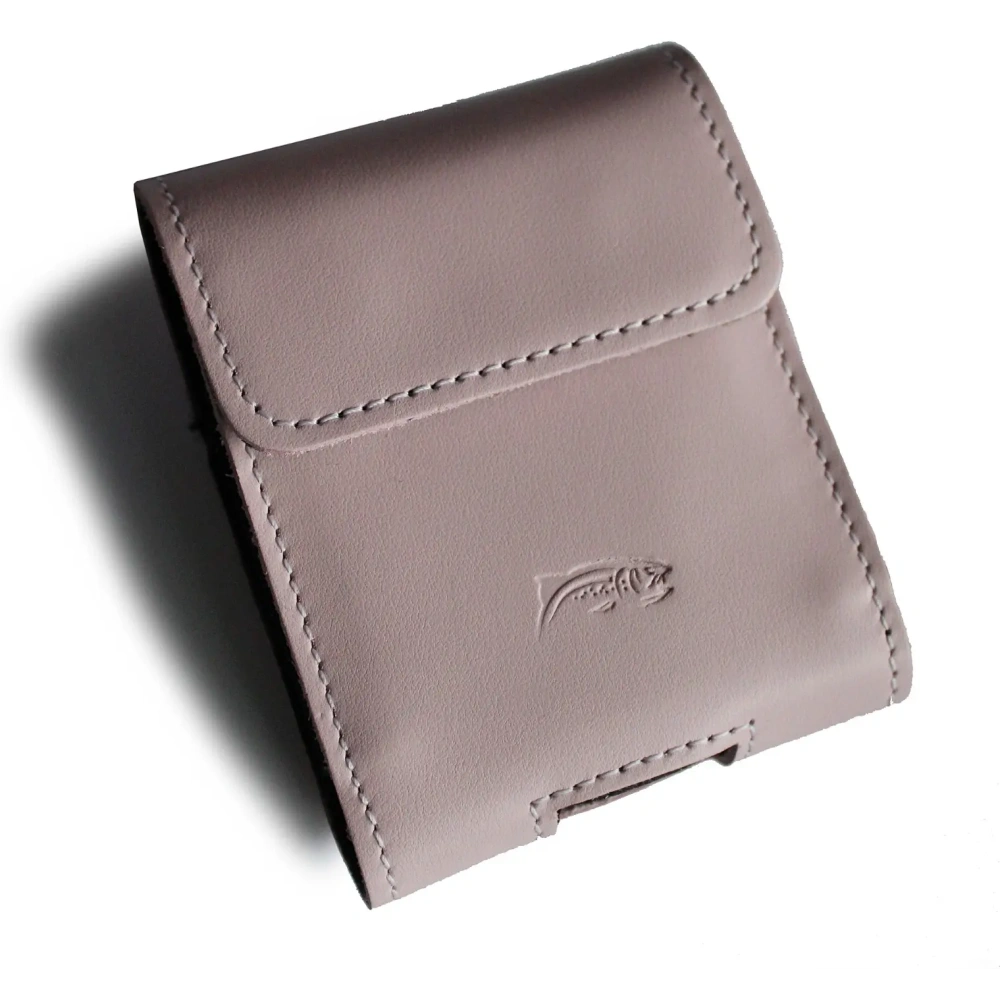 Skórzane etui na szyję / do paska / do szlufki LURESKO HECTOR FLIP M do modeli Flip (różowy gładki biała nić)