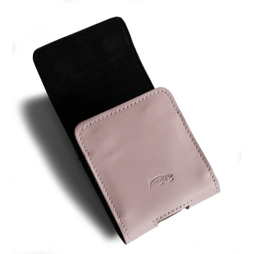 Kup LURESKO HECTOR FLIP M Lederhülle für Hals/Gürtel/Gürtel-Schlaufe für Flip-Modelle (glattes Pink mit weißen Nähten) - LUR121 - {ean13} - Sklep Home Screen