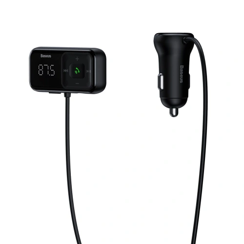 Kup Transmitter FM Baseus T typed S-16, AUX, Bluetooth 5.0, 2x USB, microSD, 3A (černý) - BSU1454BLK - {ean13} - Sklep Home Screen