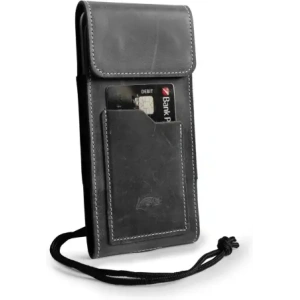 Buy LURESKO HECTOR XXL leather neck case / belt case / loop holster vertical 167x78x10mm (gray vintage white thread) - LUR122 - {ean13} - Home Screen Store Europe