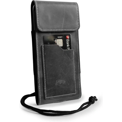 Buy LURESKO HECTOR XXL leather neck case / belt case / loop holster vertical 167x78x10mm (gray vintage white thread) - LUR122 - {ean13} - Home Screen Store Europe