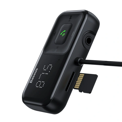 Kup Transmitter FM Baseus T typed S-16, AUX, Bluetooth 5.0, 2x USB, microSD, 3A (černý) - BSU1454BLK - {ean13} - Sklep Home Screen