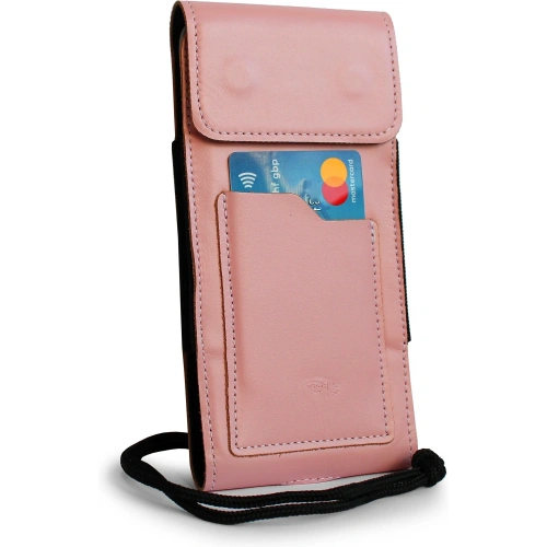 Buy LURESKO HECTOR XXL leather neck case / belt case / loop case vertical 167x78x10mm (smooth pink with white thread) - LUR123 - {ean13} - Home Screen Store Europe
