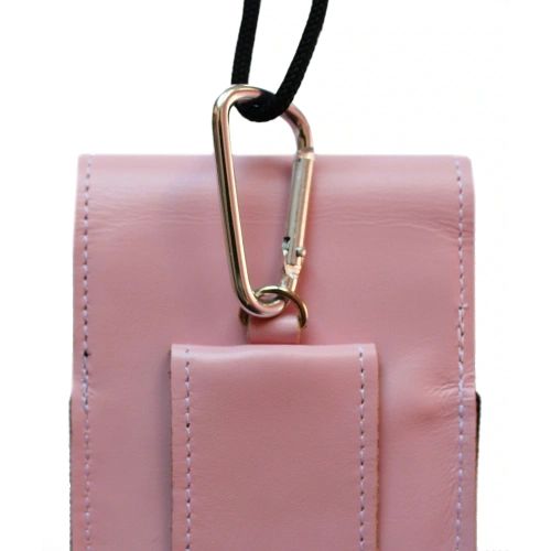 Buy LURESKO HECTOR XXL leather neck case / belt case / loop case vertical 167x78x10mm (smooth pink with white thread) - LUR123 - {ean13} - Home Screen Store Europe