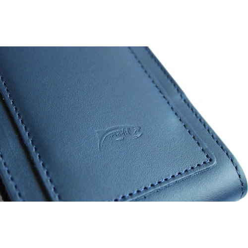 Kup LURESKO HECTOR XXL Lederhals-Case / Gürteltasche / Loop-Holster vertikal 167x78x10mm (glatt blau mit blauer Naht) - LUR124 - {ean13} - Sklep Home Screen