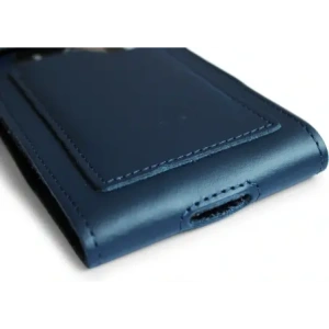 Buy LURESKO HECTOR XXL leather neck case / belt case / loop holster vertical 167x78x10mm (smooth blue with blue thread) - LUR124 - {ean13} - Home Screen Store Europe