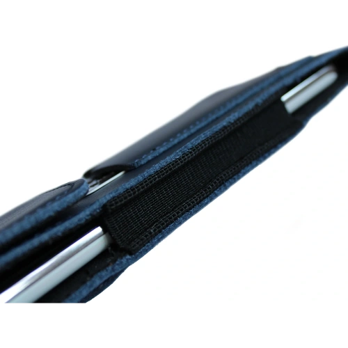 Buy LURESKO HECTOR XXL leather neck case / belt case / loop holster vertical 167x78x10mm (smooth blue with blue thread) - LUR124 - {ean13} - Home Screen Store Europe