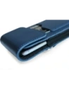 Buy LURESKO HECTOR XXL leather neck case / belt case / loop holster vertical 167x78x10mm (smooth blue with blue thread) - LUR124 - {ean13} - Home Screen Store Europe