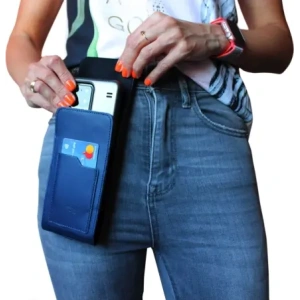 Kup LURESKO HECTOR XXL Lederhals-Case / Gürteltasche / Loop-Holster vertikal 167x78x10mm (glatt blau mit blauer Naht) - LUR124 - {ean13} - Sklep Home Screen