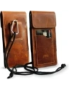 Buy LURESKO HECTOR XXL R XXL leather neck case / belt case / loop holster vertical 167x78x10mm (light vintage brown with white thread) - LUR125 - {ean13} - Home Screen Store Europe