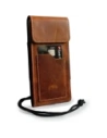Buy LURESKO HECTOR XXL R XXL leather neck case / belt case / loop holster vertical 167x78x10mm (light vintage brown with white thread) - LUR125 - {ean13} - Home Screen Store Europe