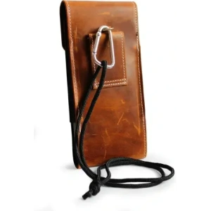 Buy LURESKO HECTOR XXL R XXL leather neck case / belt case / loop holster vertical 167x78x10mm (light vintage brown with white thread) - LUR125 - {ean13} - Home Screen Store Europe