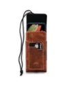 Buy LURESKO HECTOR XXL R XXL leather neck case / belt case / loop holster vertical 167x78x10mm (light vintage brown with white thread) - LUR125 - {ean13} - Home Screen Store Europe