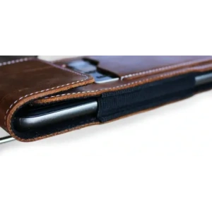 Buy LURESKO HECTOR XXL R XXL leather neck case / belt case / loop holster vertical 167x78x10mm (light vintage brown with white thread) - LUR125 - {ean13} - Home Screen Store Europe