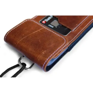 Buy LURESKO HECTOR XXL R XXL leather neck case / belt case / loop holster vertical 167x78x10mm (light vintage brown with white thread) - LUR125 - {ean13} - Home Screen Store Europe