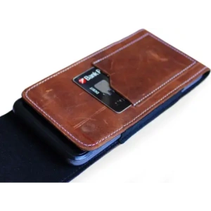 Buy LURESKO HECTOR XXL R XXL leather neck case / belt case / loop holster vertical 167x78x10mm (light vintage brown with white thread) - LUR125 - {ean13} - Home Screen Store Europe