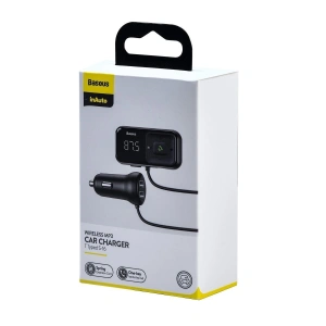 Kup Transmitter FM Baseus T typed S-16, AUX, Bluetooth 5.0, 2x USB, microSD, 3A (černý) - BSU1454BLK - {ean13} - Sklep Home Screen