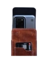 Buy LURESKO HECTOR XXL R XXL leather neck case / belt case / loop holster vertical 167x78x10mm (light vintage brown with white thread) - LUR125 - {ean13} - Home Screen Store Europe