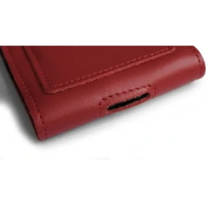 Buy LURESKO HECTOR XXL leather neck case / belt case / loop vertical holster 167x78x10mm (red smooth with red thread) - LUR126 - {ean13} - Home Screen Store Europe
